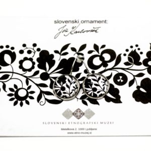 Uhani Slovenski ornament okrogli